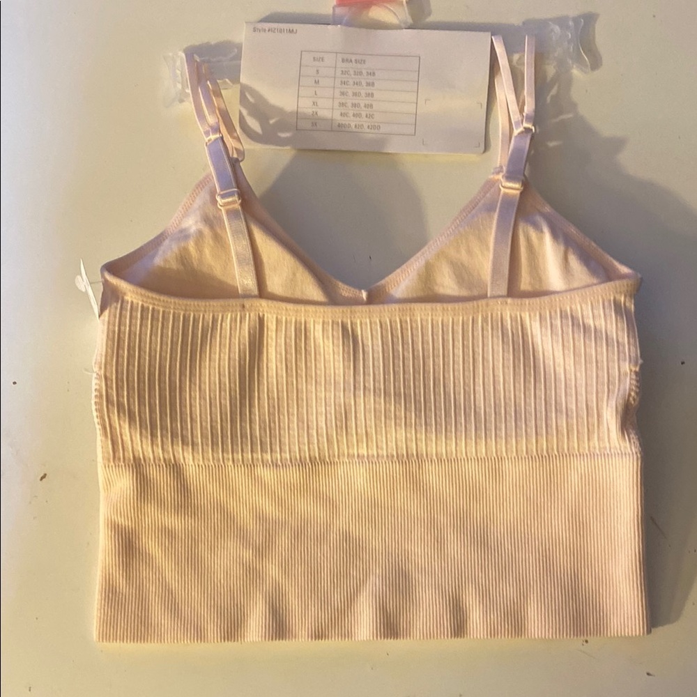 IZOD Cream Ribbed Bralette - Picture 4 of 5